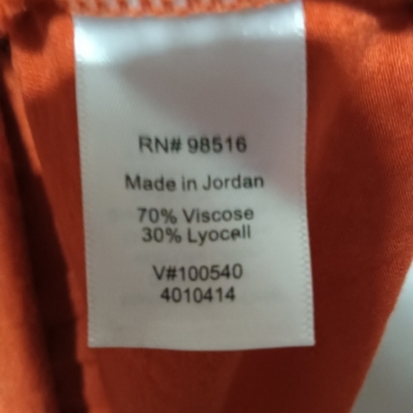 🎈4 FOR $20 Coldwater Creek Top Shirt Burnt Orange V-Neck Long Sleeve Sz S - Picture 3 of 6